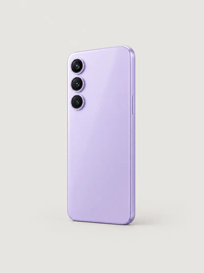 Affordable Android phone in a pastel finish, like a Samsung Galaxy A-series